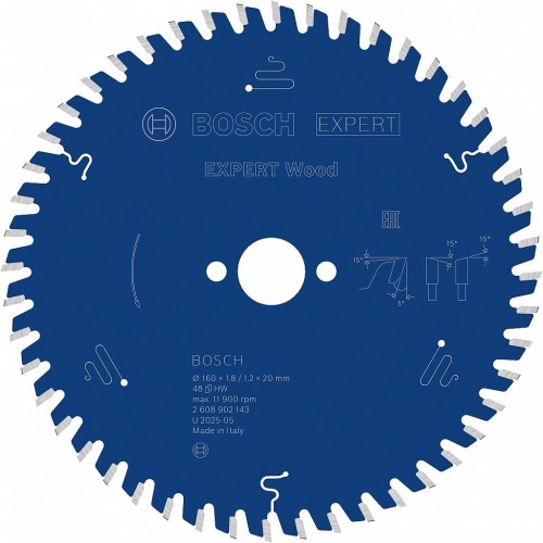 BOSCH Expert for Wood Pílový kotúč, 160 × 1,8/1,2 × 20 mm, T48 2608902143