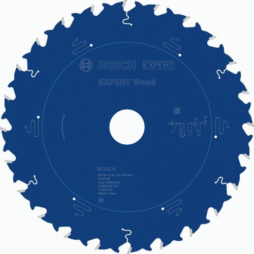 BOSCH Pílový kotúč EXPERT Wood na drevo, 216 × 2,6/1,6 × 30 mm, T24 2608902207