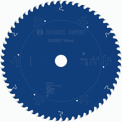 BOSCH Pílový kotúč EXPERT Wood na drevo, 254 × 2,6/1,8 × 25,4 mm, T60 2608902242