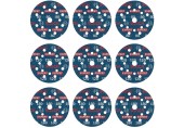 BOSCH Sada fóliových brúsnych kotúčov EXPERT O780 125 mm G80, G120 , G180, 9 ks 2608902407