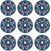 BOSCH Sada fóliových brúsnych kotúčov EXPERT O780 125 mm G80, G120 , G180, 9 ks 2608902407