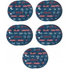 BOSCH Sada fóliových brúsnych kotúčov EXPERT O780,125 mm,G60/G80/G120/G180/G240 2608902429