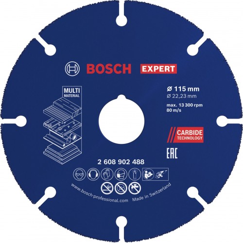 BOSCH Karbidový rezací kotúč EXPERT Multi Material, 115 x 22,23 mm 2608902488 BOSCH Karbidový rezací kotúč EXPERT Multi Material, 115 x 22,23 mm 2608902488