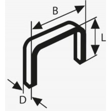 BOSCH Sponka z plochého drôtu, typ 51, 10 x 1 x 10mm 2609200200