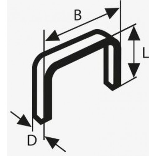 BOSCH Sponka z plochého drôtu, typ 51, 10 x 1 x 10mm 2609200200