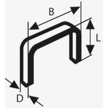 BOSCH Sponka z plochého drôtu, typ 52, 12,3 x 1,25 x 8mm 2609200205