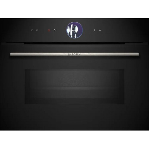 Bosch Séria 8 Kompaktná zabudovateľná rúra s mikrovlnami 60 x 45 cm čierna CMG7761B1