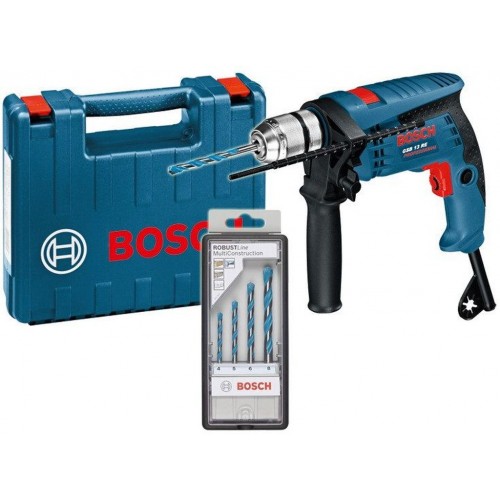 BOSCH GSB 13 RE Príklepová vŕtačka+4-dielna sada vrtákov RobustLine CYL-9+kufor 0601217103 BOSCH GSB 13 RE Príklepová vŕtačka+4-dielna sada vrtákov RobustLine CYL-9+kufor 0601217103
