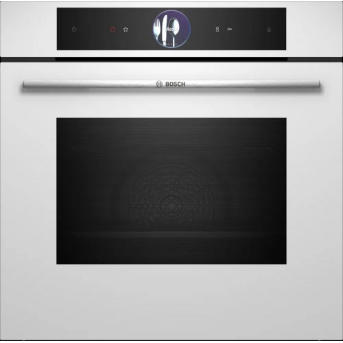 Bosch Serie 8 Vstavaná kombinovaná parná rúra, 60 × 60 cm, biela HSG7361W1