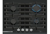 Bosch Séria 8 Plynová varná doska 60 cm tvrdené sklo, čierna PRP6A6H40