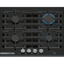 Bosch Séria 8 Plynová varná doska 60 cm tvrdené sklo, čierna PRP6A6H40