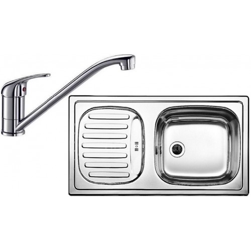 BLANCO set FLEX MINI drez nerez 780 x 435 mm + DARAS batérie chróm