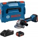 BOSCH GWS 18V-8 PROFESSIONAL Akumulátorová uhlová brúska, 2x 4,0 Ah, L-BOXX 136 06019N9002