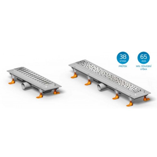 CHUDĚJ Lineárne plastový žľab BASIC 450 mm do priestoru s roštom BASIC, mat CH-450B1 CHUDĚJ Lineárne plastový žľab BASIC 450 mm do priestoru s roštom BASIC, mat CH-450B1