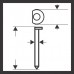 BOSCH Klinec DA so zápustnou hlavou, SK64-34 50NR 2608200526