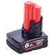 Milwaukee M12 B6 Redlithium Akumulátor (12V/6,0Ah) 4932451395