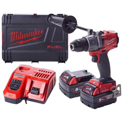 Milwaukee M18 ONEDD2-502X Aku vŕtačka skrutkovač, 2x5.0 Ah, HD Box 4933464525