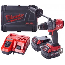 Milwaukee M18 ONEPD2-502X Aku příklepová vrtačka 2x5.0 Ah, HD Box 4933464527