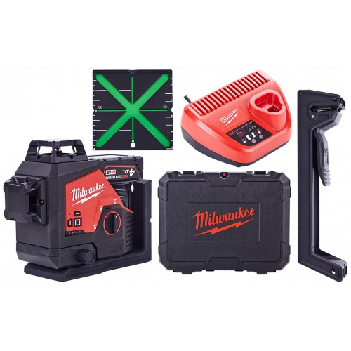 Milwaukee M12 3PL-401C Aku laser 360° 1x4.0 Ah, Kufr 4933478102