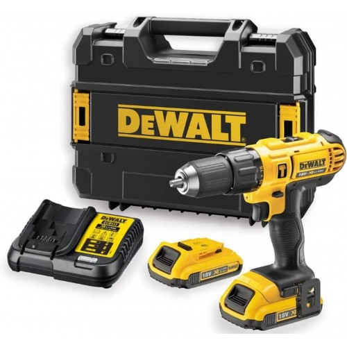 DeWALT DCD776D2T Aku príklepová vŕtačka (42Nm/18V/2x2,0Ah) kufor Tstak