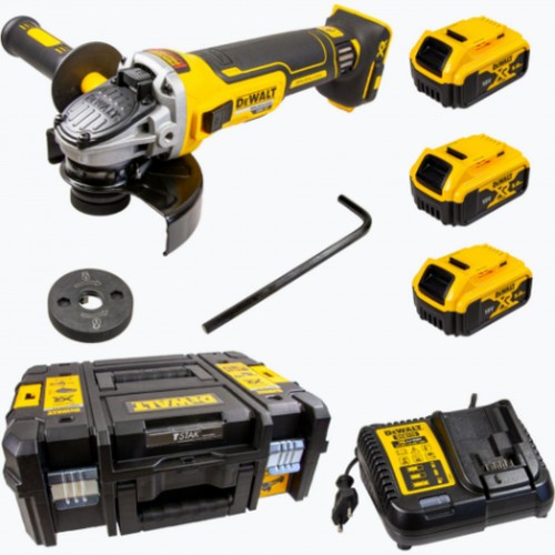DeWALT DCG405P3 Aku uhlová brúska 125mm XR (18V/3x5,0Ah) kufor Tstak