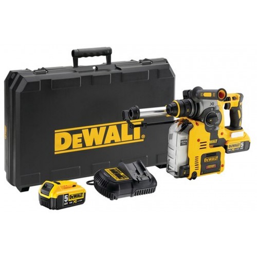 DeWALT DCH275P2 Aku kombinované kladivo SDS-Plus XR (2,1J/18V/2x5,0Ah) s odsávaním DeWALT DCH275P2 Aku kombinované kladivo SDS-Plus XR (2,1J/18V/2x5,0Ah) s odsávaním