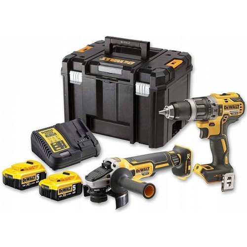 DeWALT DCK2020P2T Aku. sada,Vŕtací skrutkovač DCD791, uhlová brúska DCG405+(2x5,0Ah/18V)