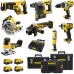 DeWALT DCK820P4 Aku kombo sada náradia 18 V - 7 druhov náradia, 4x aku 5,0 Ah, 3x kufor