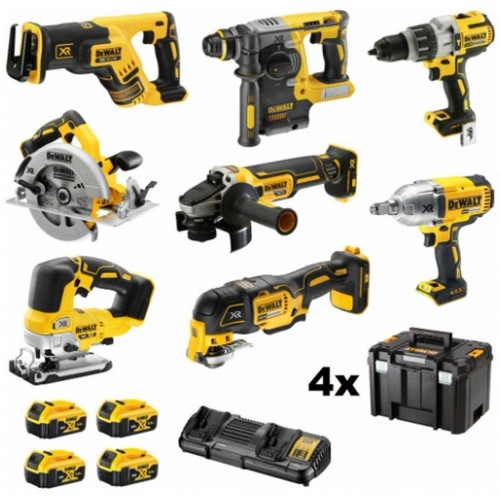 DeWALT DCK865P4T Aku Kombo sada 18V XR 4 x 5Ah TSTAK kufor