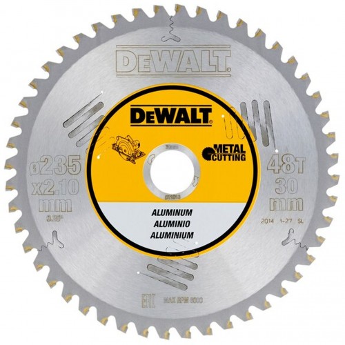 DeWALT DT1913 pílový kotúč pre ručné kotúčové píly na hliník 235 x 30 mm, 48 zubov