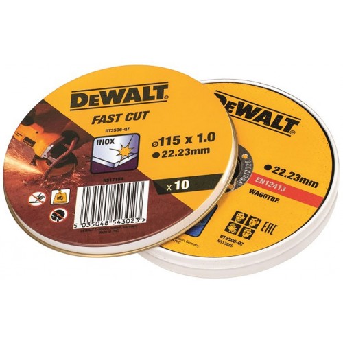 DeWALT DT3506 Rezné kotúče do uhlových brúsok 115 x 1.0 mm