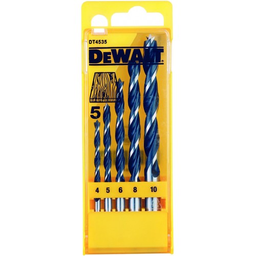 DeWALT DT4535 Sada vrtákov do dreva 5ks s strediacim hrotom