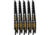 DeWALT DT99554 Pílové listy XR na drevo s klincami, 152mm, pre mečové píly 4/6 TPI, 5ks