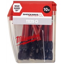 Milwaukee Shockwave skrutkovacie bity TX25 50 mm – 10 ks 4932430882