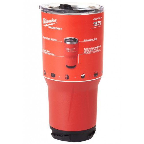 Milwaukee Tumbler Hrnček, červený 887 ml 4932479075