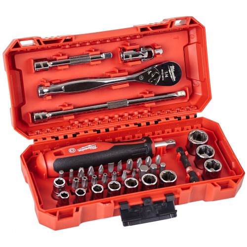Milwaukee Sada 1/4" račňe, skrutkovača a nástrčných kľúčov 4932498381 Milwaukee Sada 1/4" račňe, skrutkovača a nástrčných kľúčov 4932498381