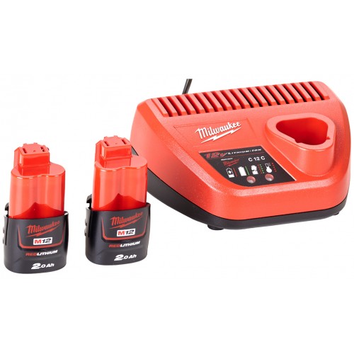 Milwaukee M12NRG-202 Štartovacia sada (12V/2x2,0Ah) 4933459209 Milwaukee M12NRG-202 Štartovacia sada (12V/2x2,0Ah) 4933459209