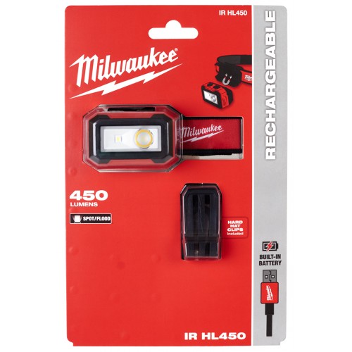 Milwaukee IR HL450 Aku čelovka 4933478587 Milwaukee IR HL450 Aku čelovka 4933478587