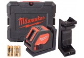 Milwaukee CLL-C Zelený krížový laser na alkalické batérie, kufor 4933478753