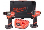 Milwaukee M12 FUEL Sada M12FPP2X2-402X: M12 FPD2-0 + FCIWF12G3 (12V / 2x 4,0Ah)