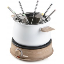 DOMO Fondue - biela/drevená DO736F