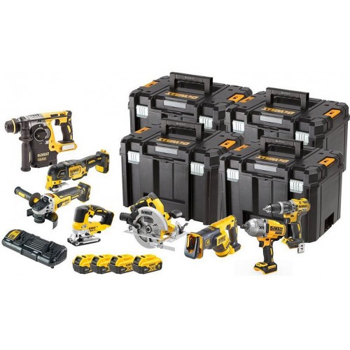 DeWALT DCK865P4T Aku Kombo sada 18V XR 4 x 5Ah TSTAK kufor