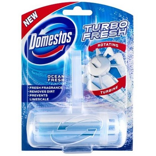DOMESTOS TURBO FRESH Rotačné tuhý WC blok Ocean 38 g