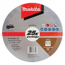 Makita E-03006-25 Rezný kotúč 230 x 2 x 22,23 mm, 25ks, nerez