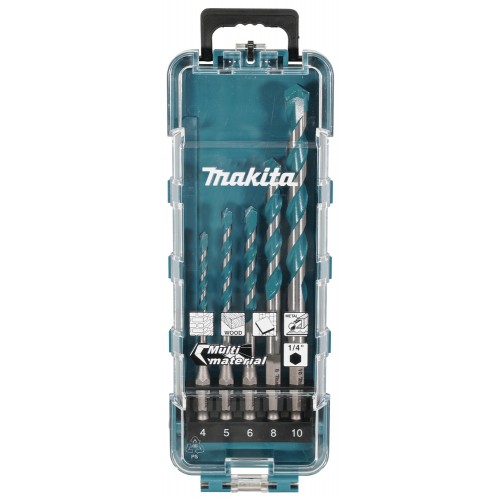 Makita E-16732 sada vrtákov so stopkou 1/4'' šesťhran Multimateriál 5 ks