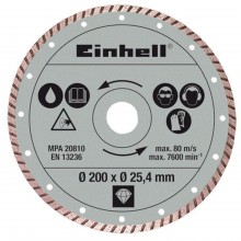 Einhell Diamantový kotúč TURBO 200x25,4 mm na dlaždice 4301175