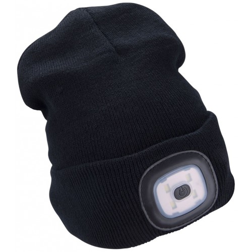 EXTOL LIGHT čiapka s čelovkou 45lm, nabíjací, USB,černá, univerzálna veľkosť 43199