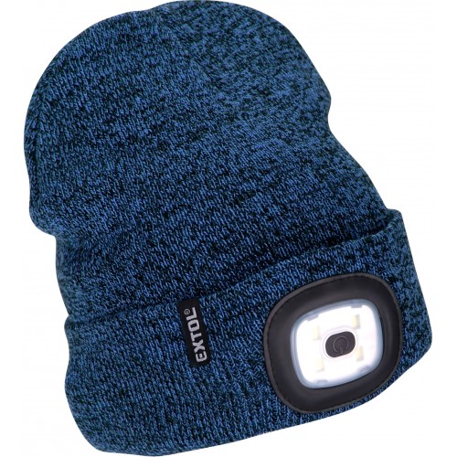 EXTOL LIGHT čiapka s čelovkou 4x45lm, USB nabíjanie,modrá/čierna,univerzálna veľkosť 43463 EXTOL LIGHT čiapka s čelovkou 4x45lm, USB nabíjanie,modrá/čierna,univerzálna veľkosť 43463