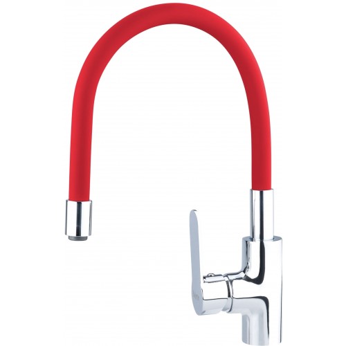 BALLETTO batéria umývadlová, stojanková s flexibilným ramienkom, 35mm, červená 81125