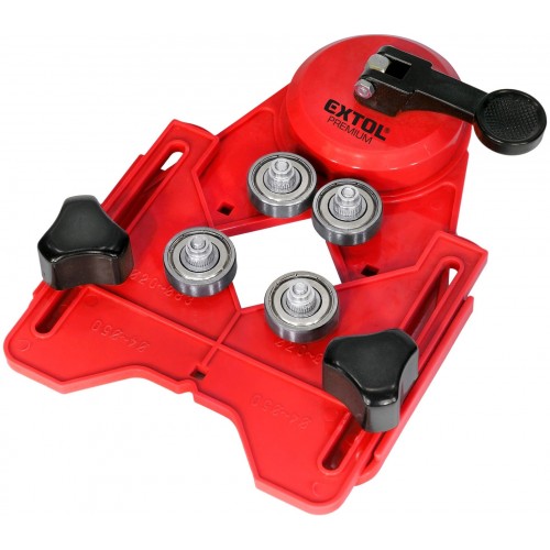 EXTOL PREMIUM vodiaca šablóna na korunky a vrtáky, prac. rozsah 4-83mm 8801974